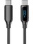 Dijital Ekranlı 1.2 Metre 100W Type-C To Type-C Hızlı Data Sarj Kablosu HPCCL120 1