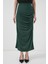 8035 Büzgülü Midi Etek - Zümrüt Yeşili 2