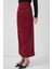 8035 Büzgülü Midi Etek - Bordo 4