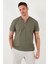 Pamuklu Regular Fit Yarım Fermuarlı Kolej Yaka 3'lü Paket T Shirt Erkek T Shirt 5902653S3 4