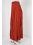 Kadın Uzun Kırışık Etek 8042 - Kiremit 2