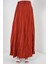 Kadın Uzun Kırışık Etek 8042 - Kiremit 4
