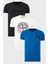 Pamuklu Slim Fit Bisiklet Yaka Baskılı 3'lü Paket T Shirt Erkek T Shirt 541S31 1