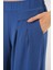 Kadın Geniş Paça Pileli Pantolon 6718 - Indigo 5