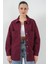 20192 Oversize Gabardin Gömlek Ceket - Bordo 4