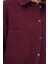 20192 Oversize Gabardin Gömlek Ceket - Bordo 5