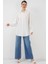 Kadın Uzun Oversize Gömlek 5965 - Beyaz 2