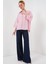 Kadın Oversize Kısa Kol Gömlek 20315 - Pembe 2