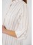 Kadın Uzun Kollu Çizgili Gömlek 20283 - Bej 5