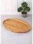 Oval Bambu Ahşap Pasta Kahvaltı Servis Sunum Tabağı 20 cm 1