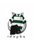 Çizgili Oversize Polo Yaka Yeşil Daphn Fox Baskılı T-Shirt Şort (Siyah) 2'li Takım 1