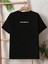 Oversize Never Look Back Baskılı Bisiklet Yaka T-Shirt 3
