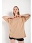 Kadın Vizon Oversize T-Shirt 2