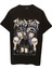 Harajuku Skull Princesses Baskılı Siyah Tişört 1