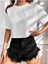 Crop Bisiklet Yaka Örme T-Shirt 2
