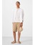 Koyu Bej Standart Fit Dokuma Hafif Esnek Chino Erkek Şort - 81289 3