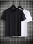 Unisex Bisiklet Yaka Oversize 2'li T-Shirt 1