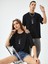 Siyah Ikili You Baskılı Oversize T-Shirt 1