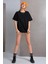 Siyah Oversize Basic T-Shirt 2