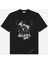Call Of Duty Ghost Negative Sir Baskılı T-Shirt Oversize %100 Pamuklu Tişört Siyah 1
