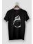 Siyah Jaws Görselli T-Shirt 1
