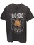 Rock Müzik Acdc Baskılı Gri Tişört 1