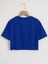 Kadın Relax Baskılı Mavi Crop Tişört 3