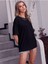 Kadın Siyah Oversize T-Shirt 2