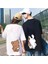 2 Li Unisex Oversize Çift Arkadaş Sevgili Kardeş Sevgililer Günü Anime Doğum Günü T-Shirt Tişört 1