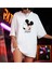 Tasarım Baskılı Micky Mouse Oops! Oversize %100 Pamuk T-Shirt 1