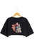 Kadın Sevimli Minik Kedi Baskılı Crop T-Shirt 1