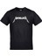 Oversize Siyah Metallica Logo Baskılı Tshirt 1