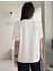 Kadın Beyaz Çift Kalp Baskılı Oversize T-Shirt 3