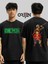 One Piece Monkey D. Luffy Roronoa Zoro Ön Arka Baskılı Siyah Tshirt 1