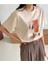 Bej Women Baskılı Oversize T-Shirt 2