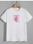 Beyaz Ters Yüz Karakterleri Ön Arka Baskılı Oversize Unisex Tshirt 2