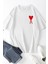 Ami Paris Baskılı Oversize %100 Pamuk Bisiklet Yaka Boyfriend T-Shirt 2