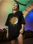 Kadın Siyah Güneş Ay Baskılı Oversize Penye T-Shirt Tişört 1