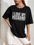 Ilovemyhusband Baskılı Oversize %100 Pamuk T-Shirt 1