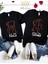 2 Li Çift Sevgililer Günü Özel Tasarımlı Hediye Doğum Günü Kombin Oversize Tişört T-Shirt 1