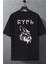 Tasarım Ulu Kurt Türk Baskılı Oversize Kısa Kol %100 Pamuk T-Shirt 2