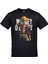 Siyah One Piece Monkey D. Luffy Arka Yazılı Baskılı Tshirt 1