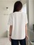 Kadın Beyaz Çift Kalp Baskılı Oversize T-Shirt 3