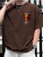 Göğüs Beach Baskılı Oversize Erkek T-Shirt 1