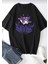 Japon Karakter Kuromi Baskılı Oversize Rahat Kalıp Tshirt 1