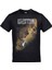 Siyah LED Zeppelin Gitar Baskılı Tshirt 1