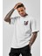 Oversize Panda Baskılı Beyaz Tshirt 1