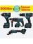 Assur Profesyonel 4'lü Set Şarjlı Delici Kırıcı Hilti 2-26+125MM TAŞLAMA+800NM Somun SÖKME+13MM Darbeli Matkap Mavi 1