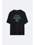 Siyah Oversize Green Hard Rock T-Shirt 1