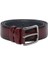 3.5 cm Tokalı Rugan Suni Deri Desenli Model Klasik Erkek Kemer Bordo 3